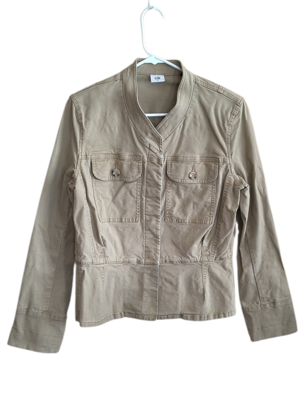CAbi Style #5477 Light Tan Utility Jacket Size M
